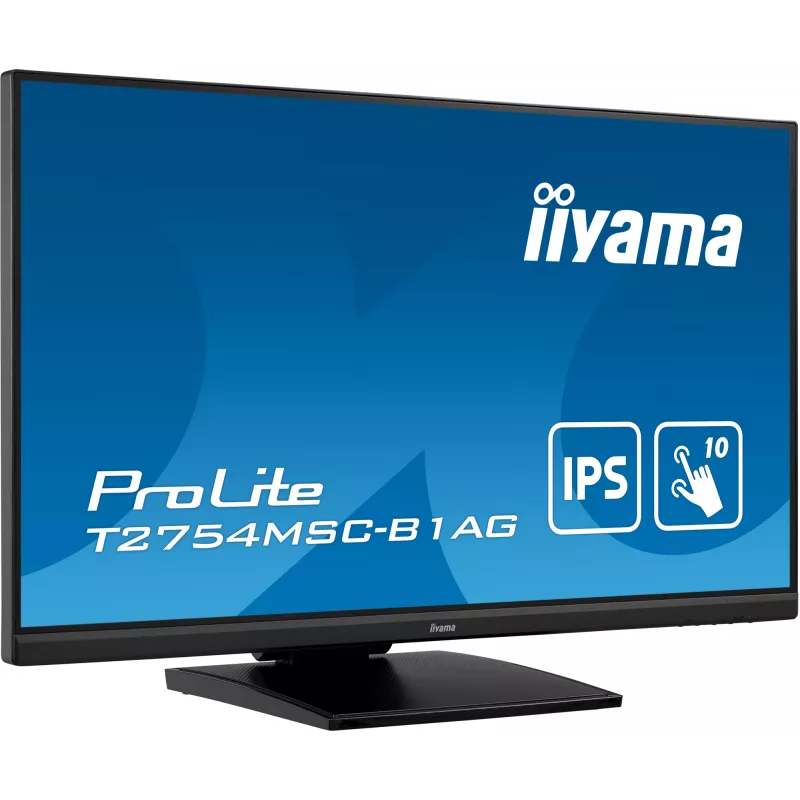 iiyama ProLite T2754MSC-B1AG kompiuterio monitorius 68,6 cm (27 col.) 1920 x 1080 pikselių Full HD LED jutiklinis ekranas Multi-user Juoda