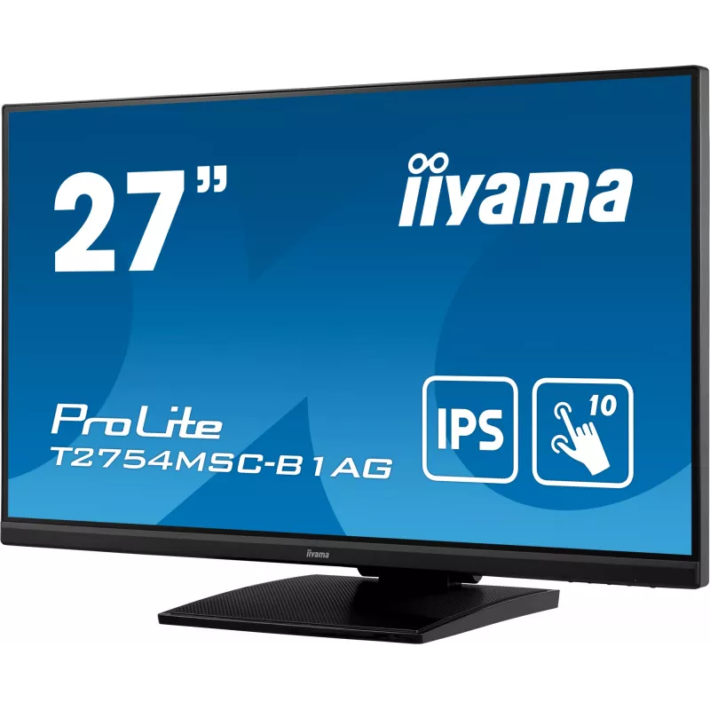 iiyama ProLite T2754MSC-B1AG kompiuterio monitorius 68,6 cm (27 col.) 1920 x 1080 pikselių Full HD LED jutiklinis ekranas Multi-user Juoda