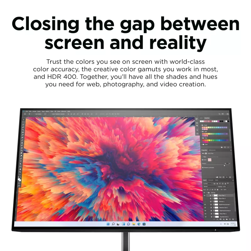 HP Z24q G3 QHD ekranas, 60,5 cm (23,8 colio), 2560 x 1440 pikselių, Quad HD, LCD, 5 ms, sidabrinis