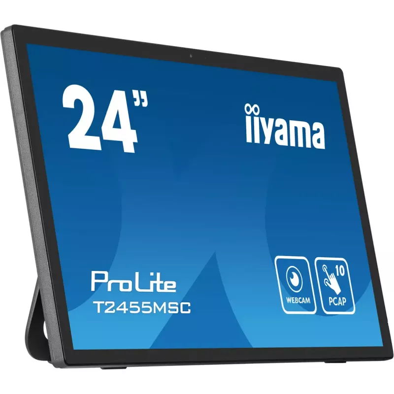 „iiyama T2455MSC-B1“ kompiuterio monitorius 61 cm (24 colių) 1920 x 1080 pikselių Full HD LED jutiklinis ekranas juodos spalvos