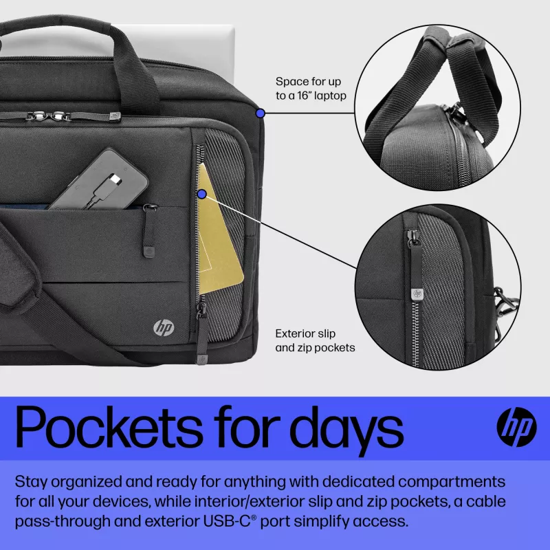 HP Renew Executive 16 colių nešiojamojo kompiuterio krepšys, messenger tipo