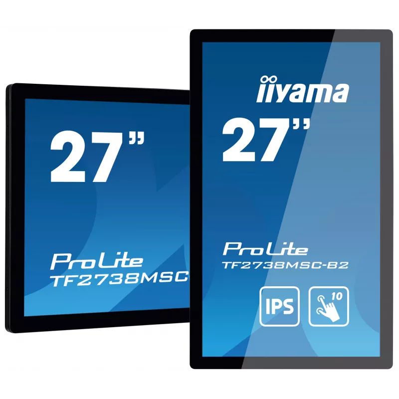 iiyama ProLite TF2738MSC-B2 kompiuterio monitorius 68,6 cm (27 colių) 1920 x 1080 pikselių Full HD LED jutiklinis ekranas Multi-user Juoda