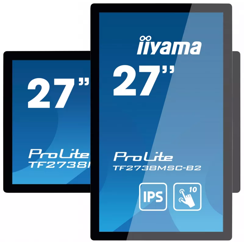 iiyama ProLite TF2738MSC-B2 kompiuterio monitorius 68,6 cm (27 colių) 1920 x 1080 pikselių Full HD LED jutiklinis ekranas Multi-user Juoda
