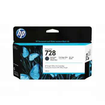 HP 728 130 ml matinės juodos spalvos DesignJet rašalo kasetė