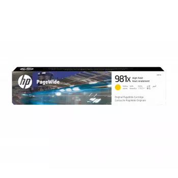 HP 981X didelio našumo geltona Originali PageWide kasetė, Geltona, 1 vnt., 10 000 puslapių
