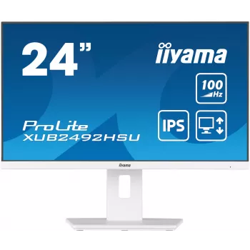 iiyama XUB2492HSU-W6 kompiuterio monitorius 60,5 cm (23,8 col.) 1920 x 1080 pikselių Full HD LED Baltas