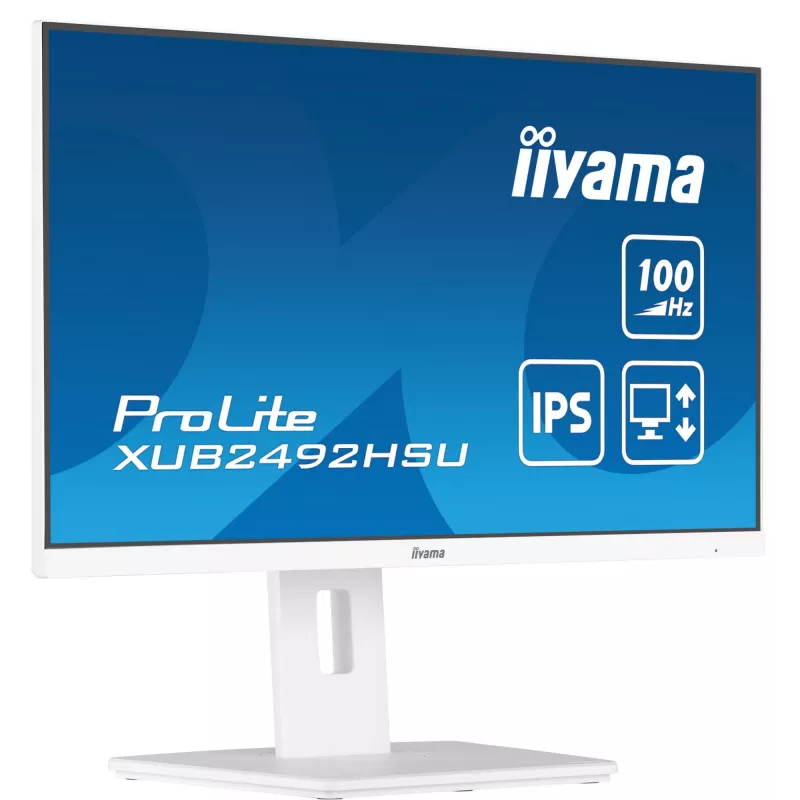 iiyama XUB2492HSU-W6 kompiuterio monitorius 60,5 cm (23,8 col.) 1920 x 1080 pikselių Full HD LED Baltas