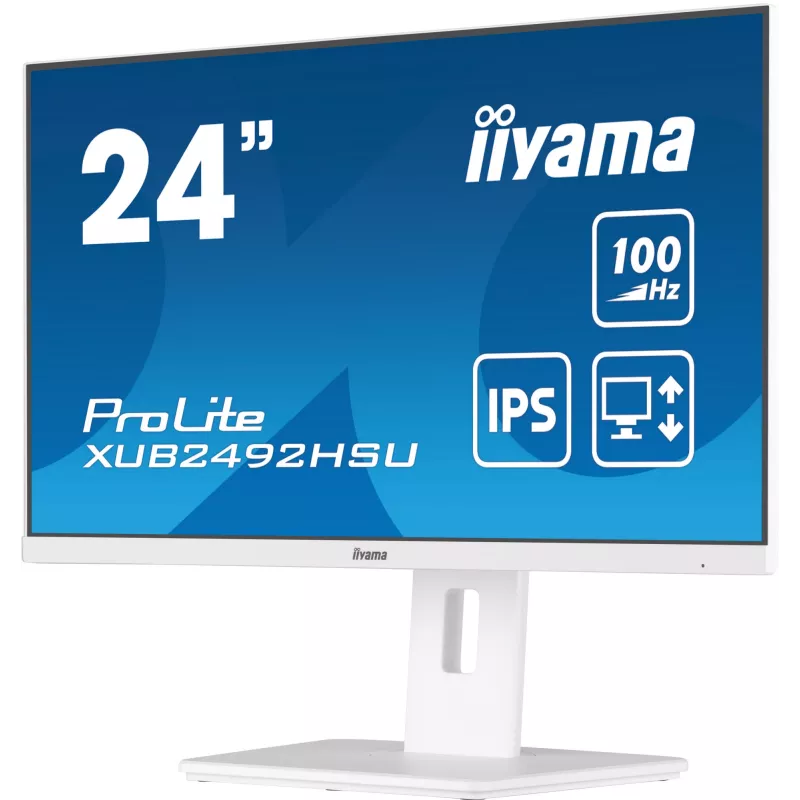 iiyama XUB2492HSU-W6 kompiuterio monitorius 60,5 cm (23,8 col.) 1920 x 1080 pikselių Full HD LED Baltas