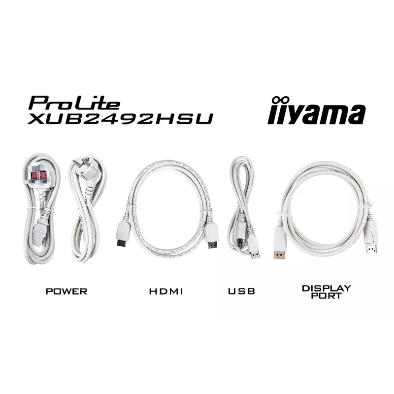 iiyama XUB2492HSU-W6 kompiuterio monitorius 60,5 cm (23,8 col.) 1920 x 1080 pikselių Full HD LED Baltas