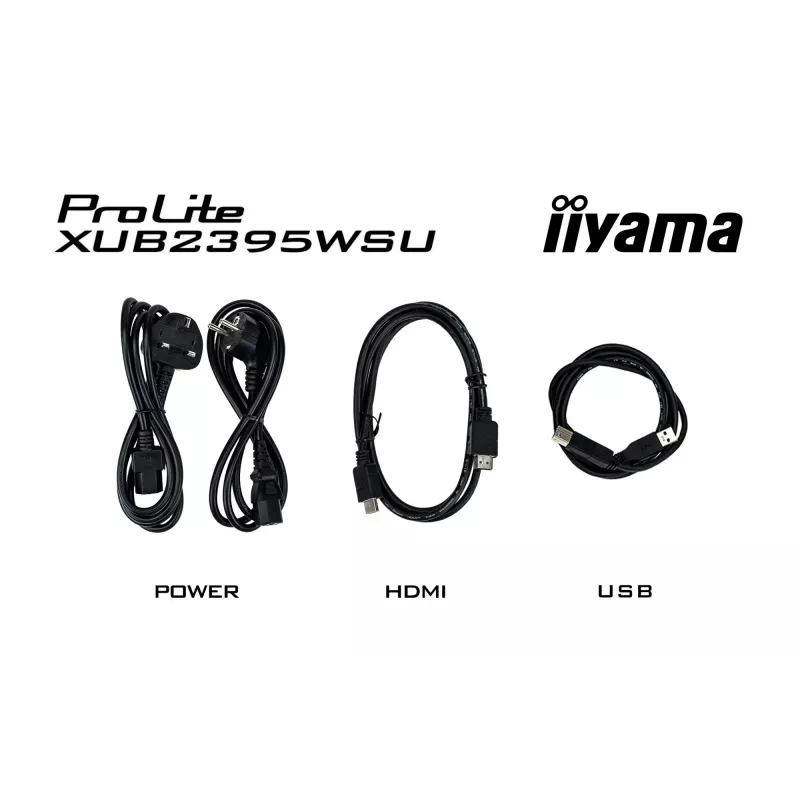 iiyama ProLite XUB2395WSU-B5 kompiuterio monitorius 57,1 cm (22,5 col.) 1920 x 1200 pikselių WUXGA LED juodas
