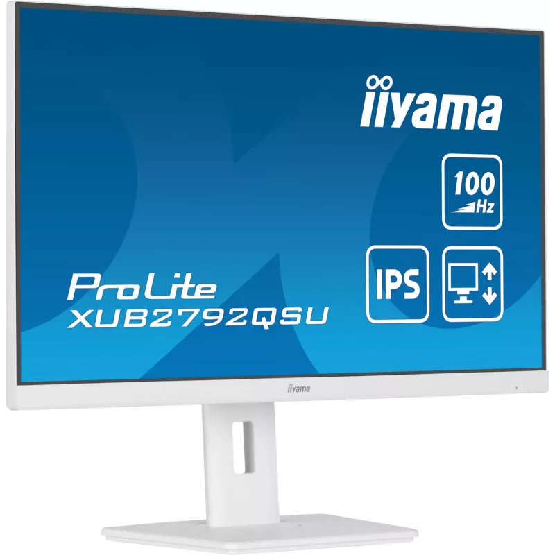 iiyama ProLite XUB2792QSU-W6 kompiuterio monitorius 68,6 cm (27 colių) 2560 x 1440 pikselių Quad HD LED Baltas