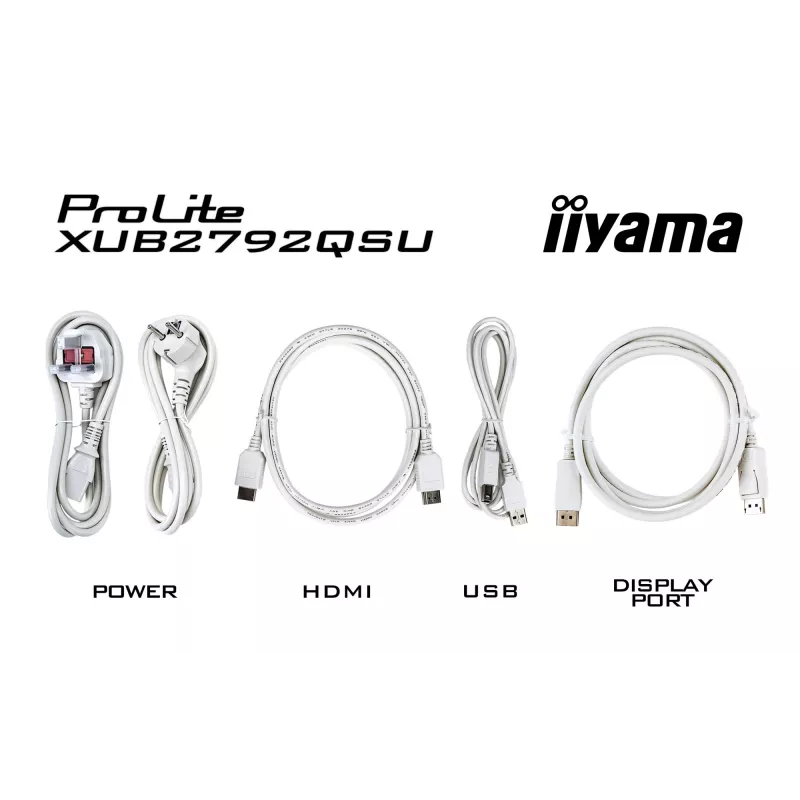 iiyama ProLite XUB2792QSU-W6 kompiuterio monitorius 68,6 cm (27 colių) 2560 x 1440 pikselių Quad HD LED Baltas