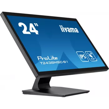iiyama ProLite T2438MSC-B1 kompiuterio monitorius 60,5 cm (23,8 col.) 1920 x 1080 pikselių Full HD LED jutiklinis juodas