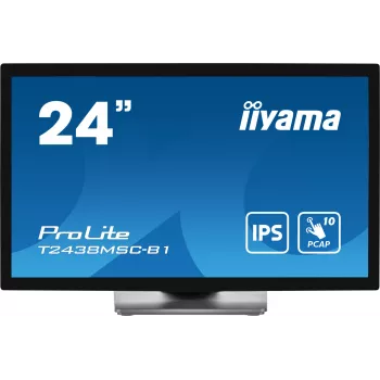 iiyama ProLite T2438MSC-B1 kompiuterio monitorius 60,5 cm (23,8 col.) 1920 x 1080 pikselių Full HD LED jutiklinis juodas