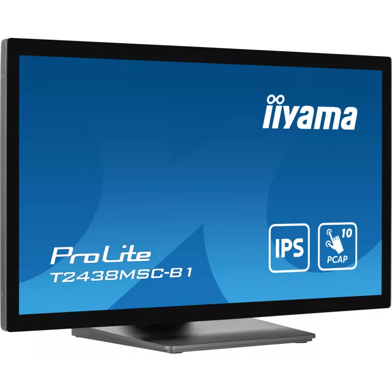 iiyama ProLite T2438MSC-B1 kompiuterio monitorius 60,5 cm (23,8 col.) 1920 x 1080 pikselių Full HD LED jutiklinis juodas