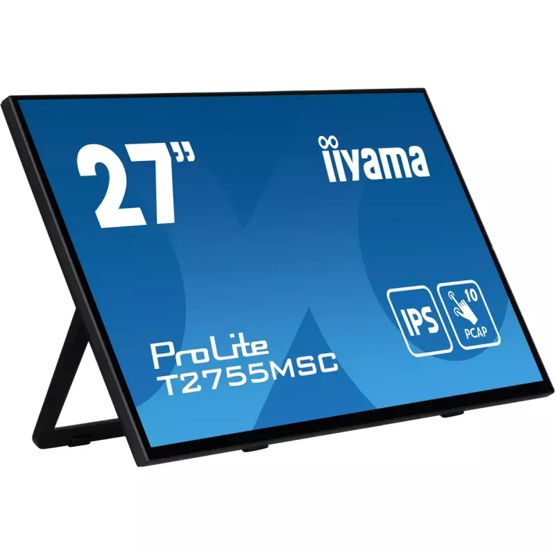 iiyama ProLite T2755MSC-B1 kompiuterio monitorius 68,6 cm (27 colių) 1920 x 1080 pikselių Full HD LED liečiamasis ekranas Stalviršinis Juodas