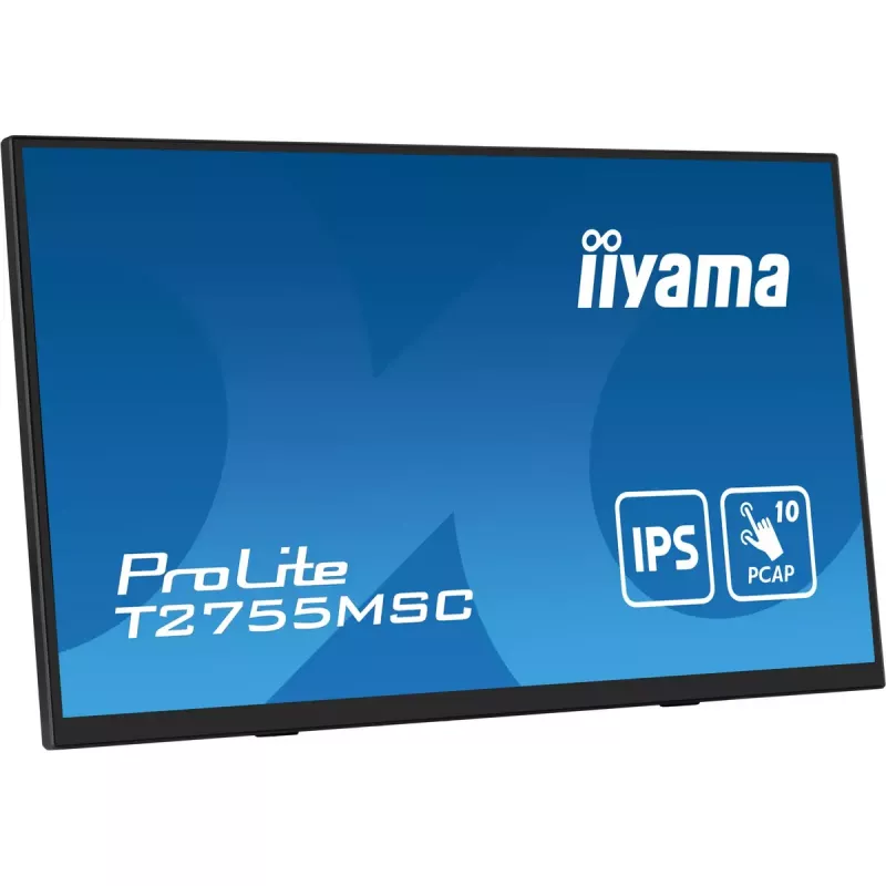 iiyama ProLite T2755MSC-B1 kompiuterio monitorius 68,6 cm (27 colių) 1920 x 1080 pikselių Full HD LED liečiamasis ekranas Stalviršinis Juodas