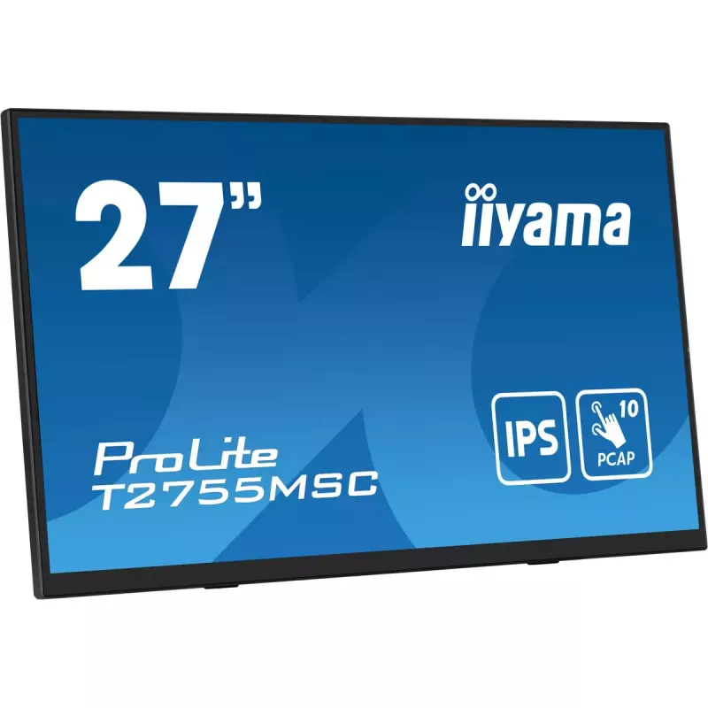 iiyama ProLite T2755MSC-B1 kompiuterio monitorius 68,6 cm (27 colių) 1920 x 1080 pikselių Full HD LED liečiamasis ekranas Stalviršinis Juodas