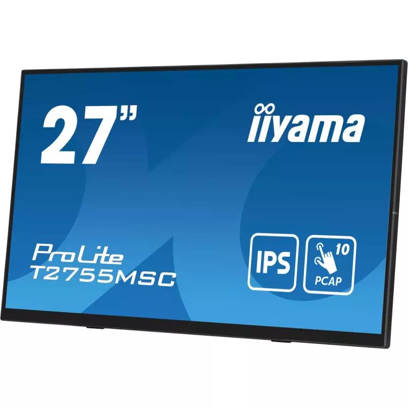 iiyama ProLite T2755MSC-B1 kompiuterio monitorius 68,6 cm (27 colių) 1920 x 1080 pikselių Full HD LED liečiamasis ekranas Stalviršinis Juodas