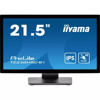 IIYAMA ProLite T2238MSC-B1 kompiuterio monitorius 54,6 cm (21,5 colio) 1920 x 1080 pikselių Full HD LED jutiklinis ekranas juodos spalvos