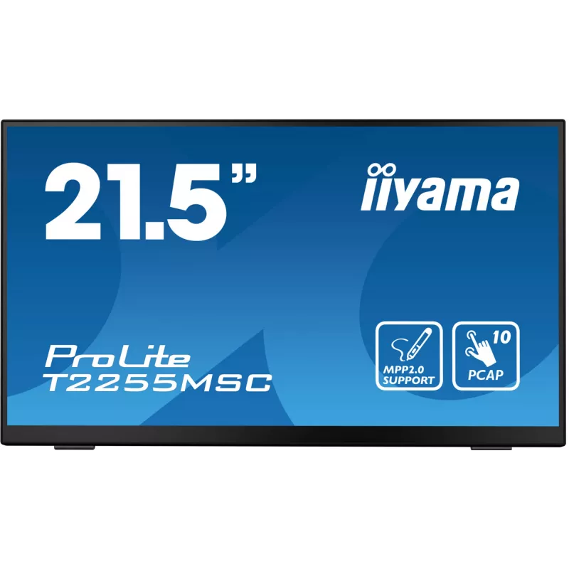 iiyama ProLite T2255MSC-B1 kompiuterio monitorius 54,6 cm (21,5 colio) 1920 x 1080 pikselių Full HD LCD jutiklinis ekranas Juoda
