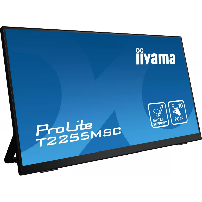 iiyama ProLite T2255MSC-B1 kompiuterio monitorius 54,6 cm (21,5 colio) 1920 x 1080 pikselių Full HD LCD jutiklinis ekranas Juoda