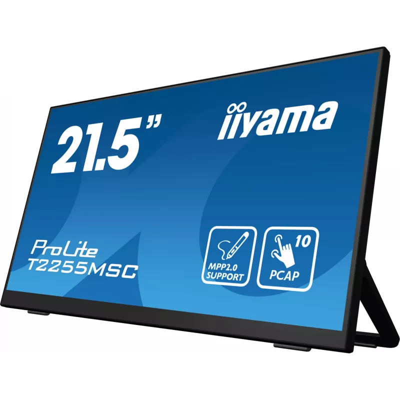 iiyama ProLite T2255MSC-B1 kompiuterio monitorius 54,6 cm (21,5 colio) 1920 x 1080 pikselių Full HD LCD jutiklinis ekranas Juoda
