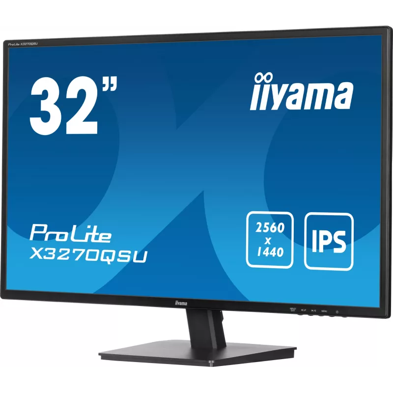 iiyama ProLite X3270QSU-B1 kompiuterio monitorius 80 cm (31,5 colio) 2560 x 1440 pikselių Wide Quad HD LED juodas