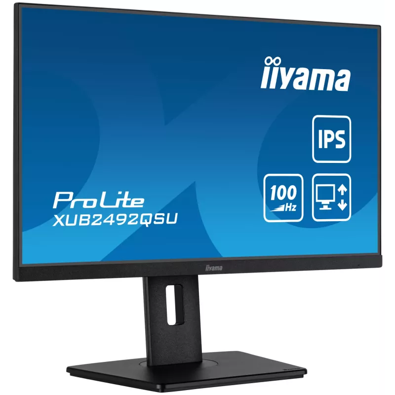 iiyama ProLite XUB2492QSU-B1 kompiuterio monitorius 60,5 cm (23,8 col.) 2560 x 1440 pikselių Quad HD LED juodas