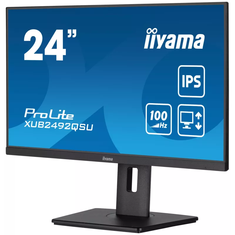 iiyama ProLite XUB2492QSU-B1 kompiuterio monitorius 60,5 cm (23,8 col.) 2560 x 1440 pikselių Quad HD LED juodas