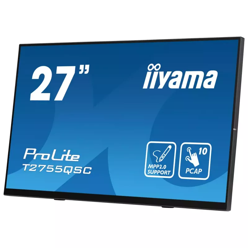 iiyama ProLite T2755QSC-B1 kompiuterio monitorius 68.6 cm (27 colių) 2560 x 1440 pikselių Quad HD LCD jutiklinis ekranas Juoda