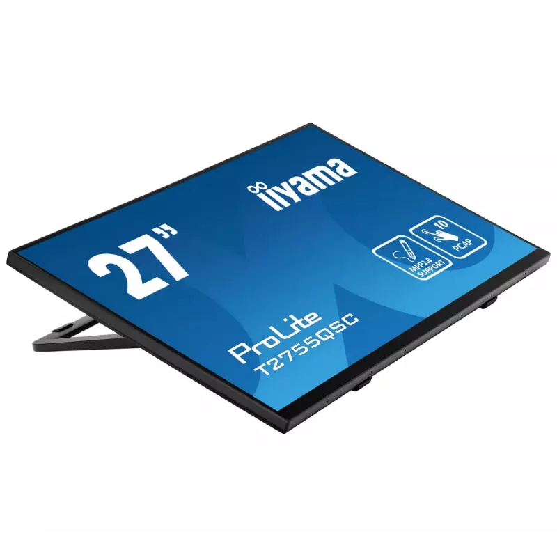 iiyama ProLite T2755QSC-B1 kompiuterio monitorius 68.6 cm (27 colių) 2560 x 1440 pikselių Quad HD LCD jutiklinis ekranas Juoda