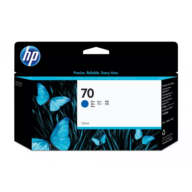 Kasetė HP 70 mėlyna C9458A 130 ml
