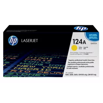 HP 124A Geltona Originali LaserJet tonerio kasetė, 2000 puslapių, Geltona, 1 vnt.