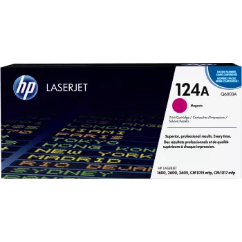 HP 124A Purpurinė Originali „LaserJet“ dažų kasetė, 2000 puslapių, Purpurinė, 1 vnt.