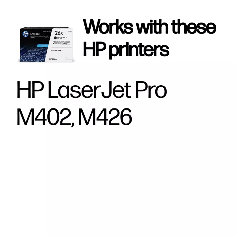 HP 26X 2 vnt. rinkinys didelio našumo juodos Originalios LaserJet dažų kasetės