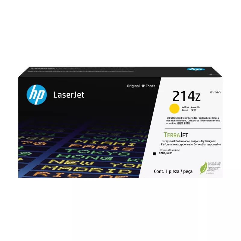HP 214Z itin didelės išeigos geltona originali LaserJet tonerio kasetė