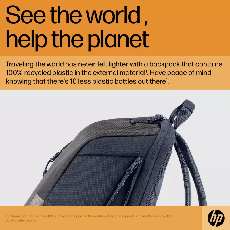 HP Travel 18 Litrų 15.6 Iron Pilka Nešiojamojo Kompiuterio Kuprinė