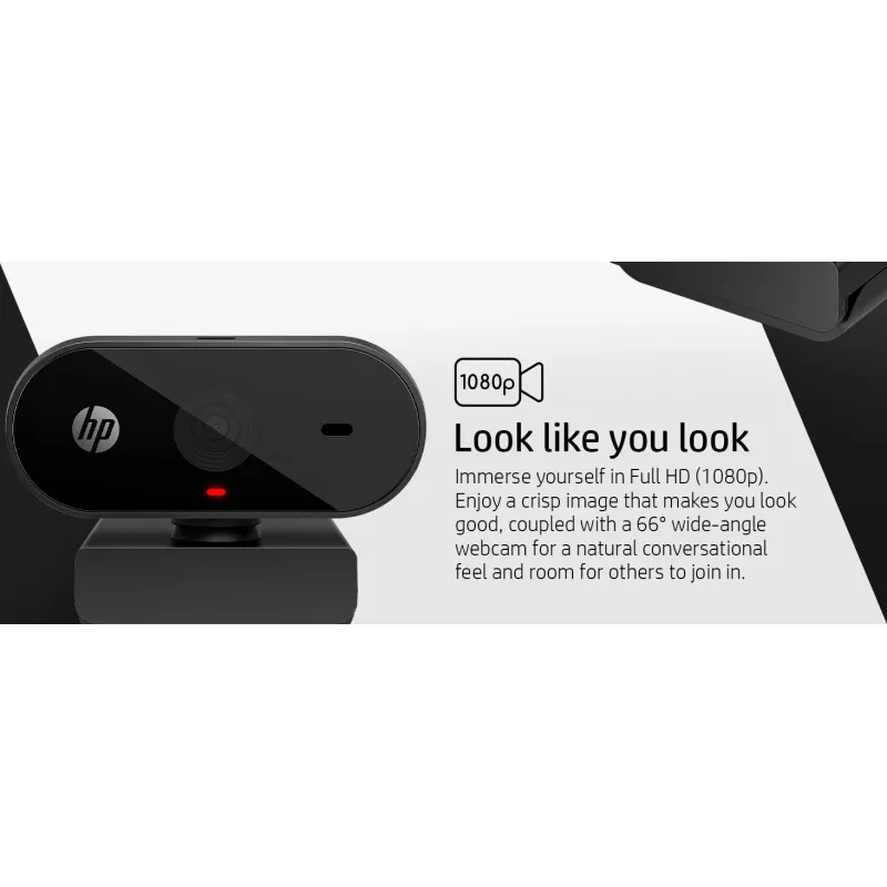 HP 325 FHD internetinė kamera, verslui, Windows 10, Windows 11, MacOS, 72 mm, 53,6 mm, 53,2 mm