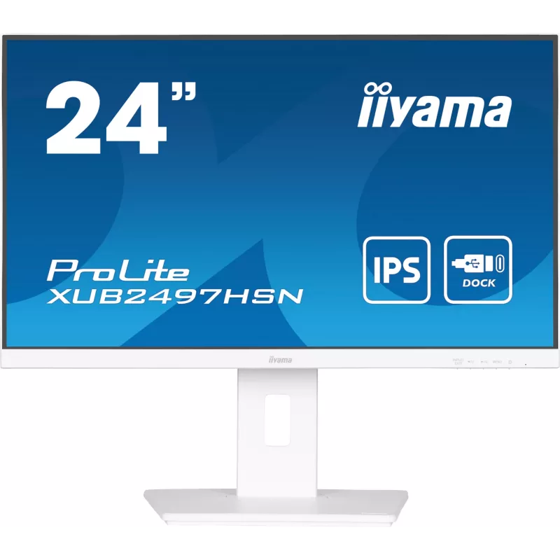 iiyama ProLite XUB2497HSN-W1 kompiuterio monitorius 60.5 cm (23.8 colio) 1920 x 1080 pikselių Full HD LED Baltas