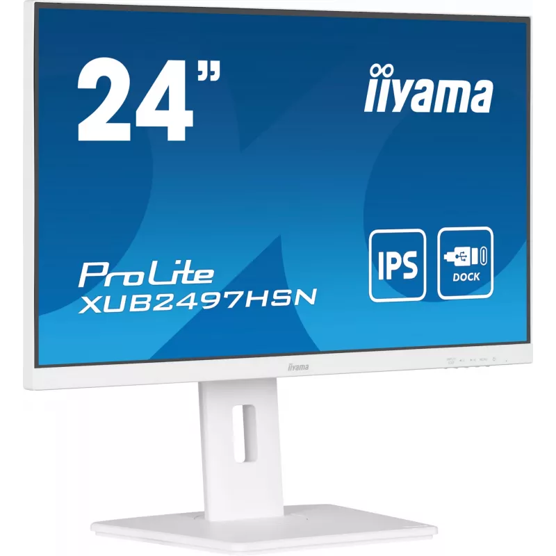 iiyama ProLite XUB2497HSN-W1 kompiuterio monitorius 60.5 cm (23.8 colio) 1920 x 1080 pikselių Full HD LED Baltas