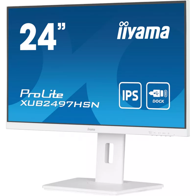 iiyama ProLite XUB2497HSN-W1 kompiuterio monitorius 60.5 cm (23.8 colio) 1920 x 1080 pikselių Full HD LED Baltas