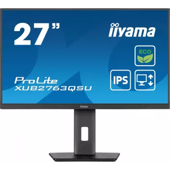 iiyama ProLite XUB2763QSU-B1 kompiuterio monitorius 68,6 cm (27 colių) 2560 x 1440 pikselių Quad HD LED juodas