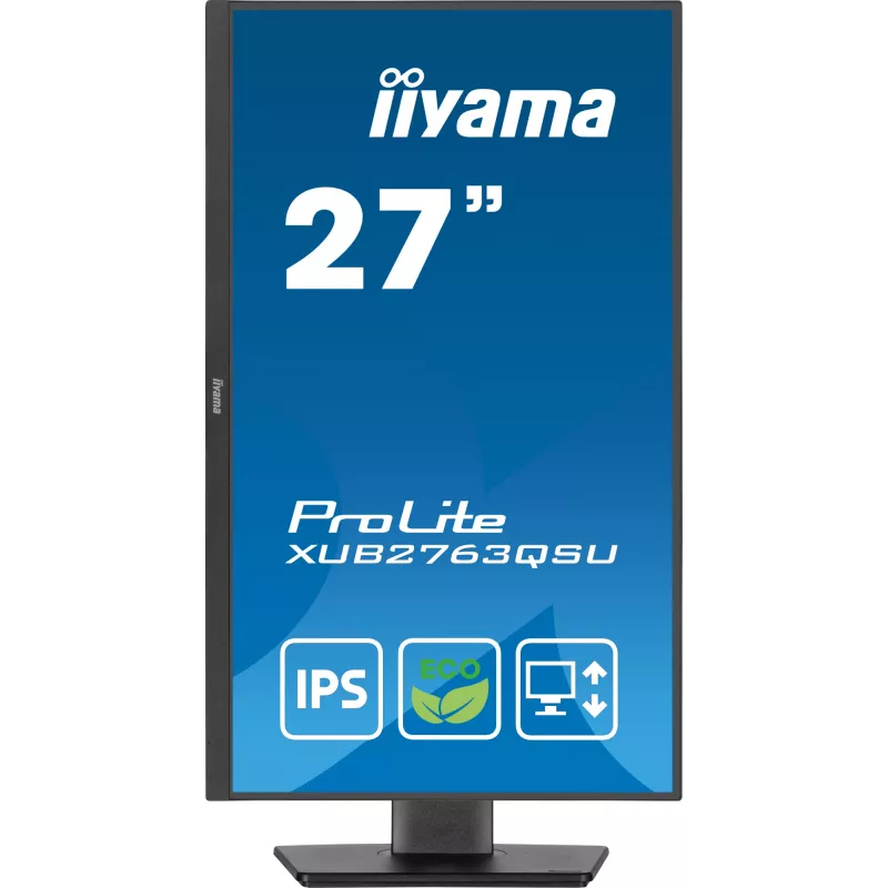 iiyama ProLite XUB2763QSU-B1 kompiuterio monitorius 68,6 cm (27 colių) 2560 x 1440 pikselių Quad HD LED juodas