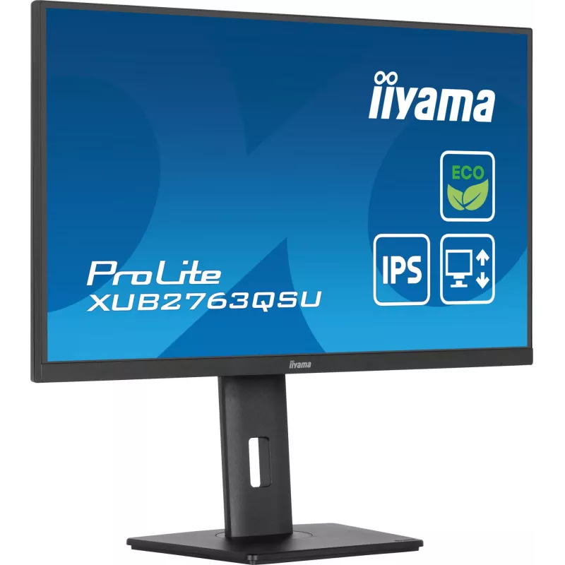 iiyama ProLite XUB2763QSU-B1 kompiuterio monitorius 68,6 cm (27 colių) 2560 x 1440 pikselių Quad HD LED juodas