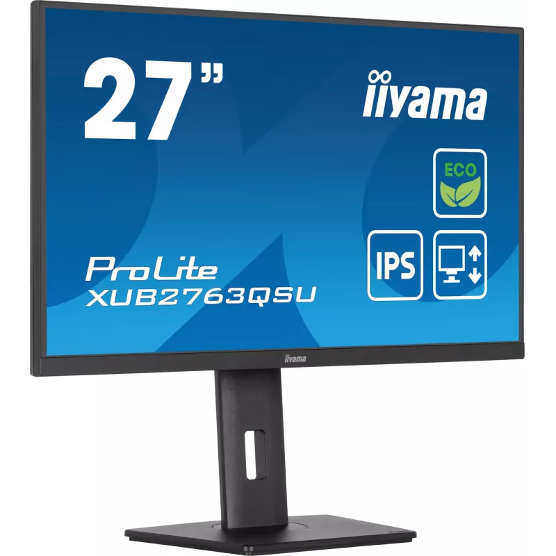 iiyama ProLite XUB2763QSU-B1 kompiuterio monitorius 68,6 cm (27 colių) 2560 x 1440 pikselių Quad HD LED juodas