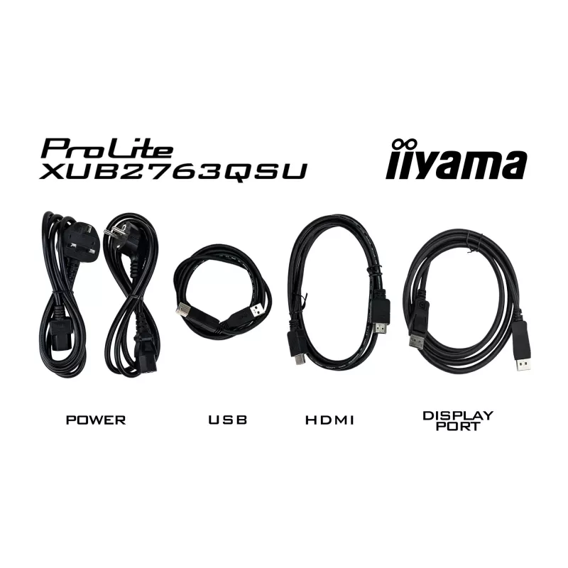 iiyama ProLite XUB2763QSU-B1 kompiuterio monitorius 68,6 cm (27 colių) 2560 x 1440 pikselių Quad HD LED juodas