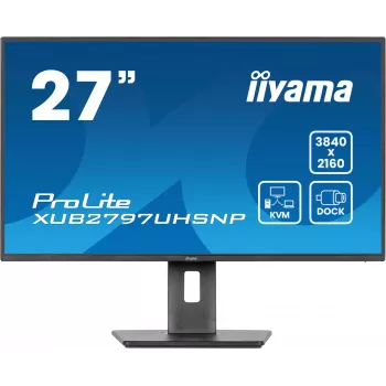 iiyama ProLite XUB2797UHSNP-B1 kompiuterio monitorius 68.6 cm (27 col.) 3840 x 2160 pikselių 4K Ultra HD LED juodas