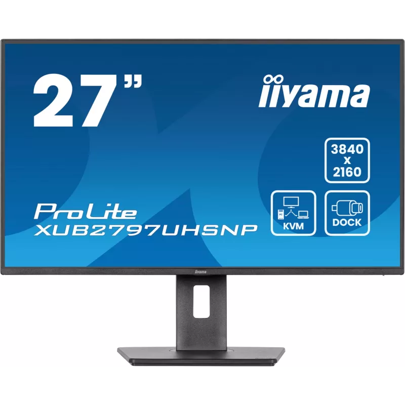 iiyama ProLite XUB2797UHSNP-B1 kompiuterio monitorius 68.6 cm (27 col.) 3840 x 2160 pikselių 4K Ultra HD LED juodas