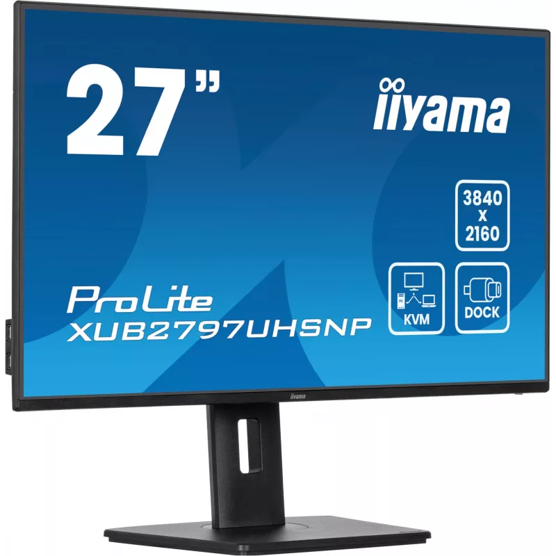 iiyama ProLite XUB2797UHSNP-B1 kompiuterio monitorius 68.6 cm (27 col.) 3840 x 2160 pikselių 4K Ultra HD LED juodas